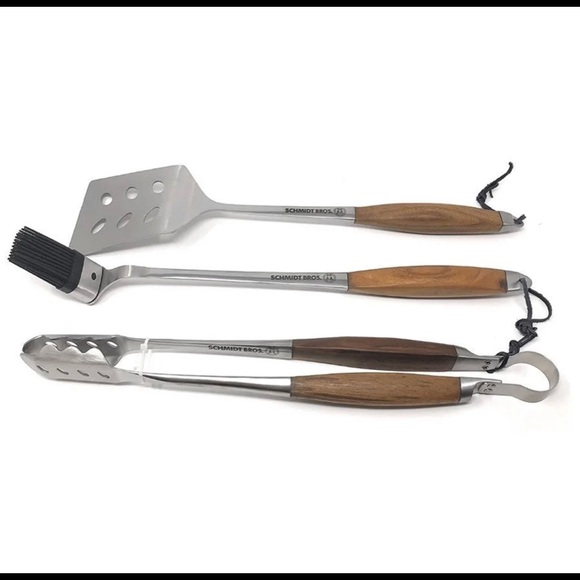 New Schmidt Brothers BBQ Tool Set/Wooden Gift set - Picture 2 of 3